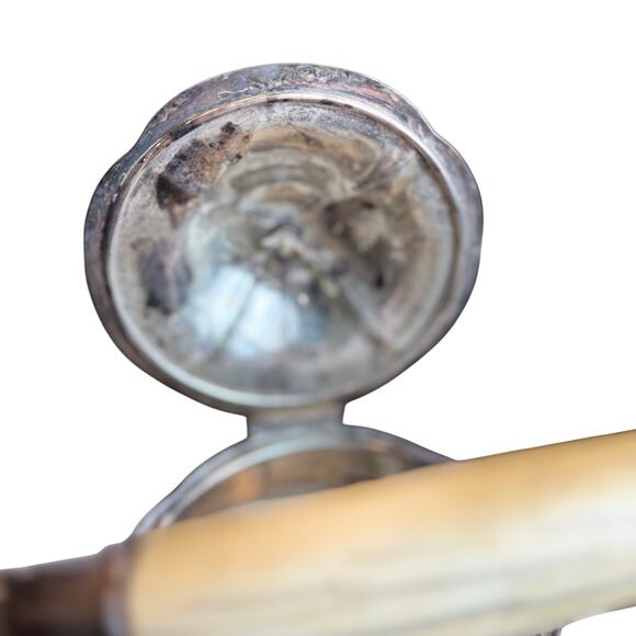 Antique Silverplate Teapot Floral Engraved Bone Handle Ornate Victorian Hinged - Picture 12 of 16